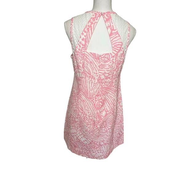 Lily Pulitzer cut out Kaylee Hubba Bubba sea cups lace trim shift dress size 10 - Picture 5 of 9